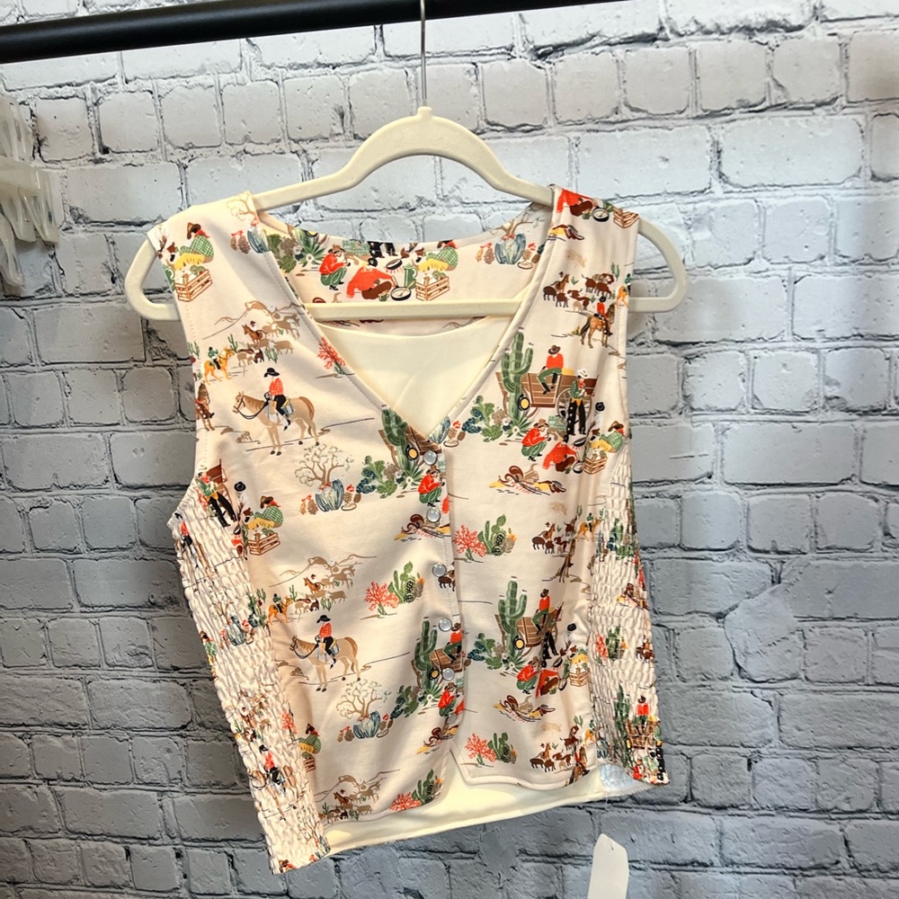 NWT Western Vest Turquoise Haven